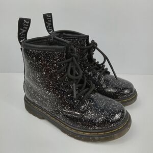 Dr. Martens Black and White Kids Boots